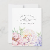 Pastel Floral Beste Mama Personalisierte Foto-Kart (Vorderseite)