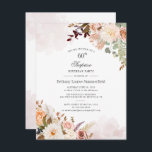 Pastel Floral Bloom Botanische 60. Geburtstagspart<br><div class="desc">Pastel Floral 60. Botanische Geburtstagsparty Einladung können Sie leicht mit Ihren Party-Details,  indem Sie auf die Schaltfläche "Personalisieren". Mit modernen Blumenstraukeln und modernster Typografie. Perfekt für eine überraschende Party Einladung für ein Meilenstein-Fest</div>
