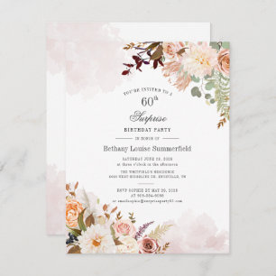 Pastel Floral Bloom Botanische 60. Geburtstagspart