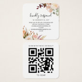 Pastel Floral Bloom QR Code Wedding Website UAWG (Vorne & Hinten)