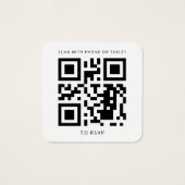 Pastel Floral Bloom QR Code Wedding Website UAWG (Rückseite)