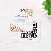 Pastel Floral Bloom QR Code Wedding Website UAWG (Schreibtisch)
