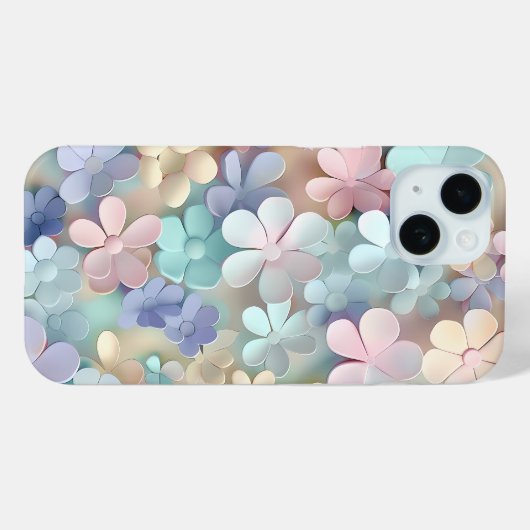 Pastel Floral Blossom 3D Phone Case (Rückseite (Horizontal))