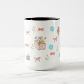 Pastel Floral Book Aesthetic  Tasse (Zentrum)
