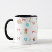 Pastel Floral Book Aesthetic Two-Tone Mug Tasse (Links)
