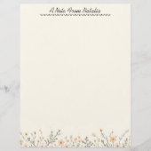 Pastel Floral Border Briefbogen (Vorderseite)