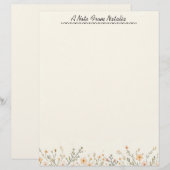 Pastel Floral Border Briefbogen (Vorne/Hinten)