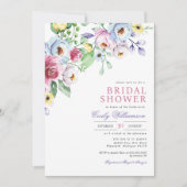 Pastel Floral Botanisches Brautparty Einladung (Vorderseite)