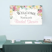 Pastel Floral Bouquet Brautparty Banner (Messeveranstaltung)