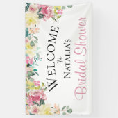 Pastel Floral Bouquet Brautparty Banner (Vertikal)