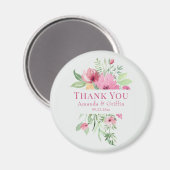 Pastel Floral Bouquet "Danke" Magnet (Vorderseite/Rückseite)