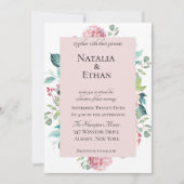 Pastel Floral Bouquet Einladung Hochzeit (Vorderseite)