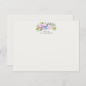 Pastel Floral Bouquet Note Card Einladung (Vorne/Hinten)