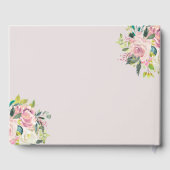 Pastel Floral Bouquet Wedding Gästebuch (Rückseite)