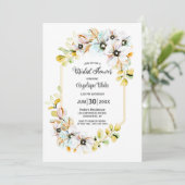 Pastel Floral Brautparty Einladung (Stehend Vorderseite)