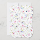 Pastel Floral Brautparty Einladung (Rückseite)