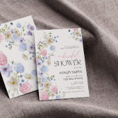 Pastel Floral Bridal Dusche Einladung