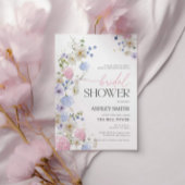 Pastel Floral Bridal Dusche Einladung