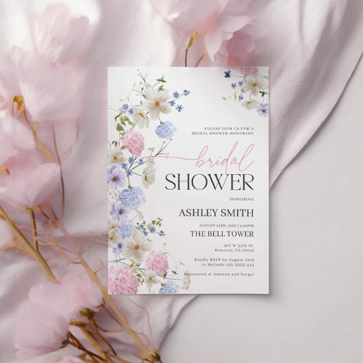 Pastel Floral Bridal Dusche Einladung