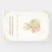 Pastel Floral Bridal pastel bouquet Elegant  Banner (Horizontal)