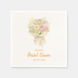 Pastel Floral Bridal Shower bouquet  Serviette