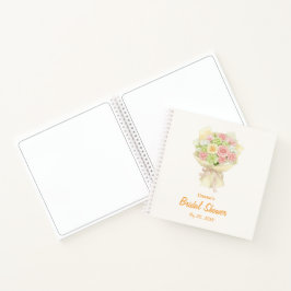 Pastel Floral Bridal Shower bouquet wedding  Notizblock