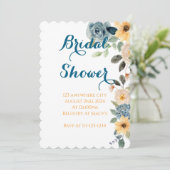 PASTEL FLORAL BRIDAL SHOWER INVITATION EINLADUNG (Stehend Vorderseite)