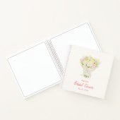 Pastel Floral Bridal Shower – Japanese-Asian Notizblock (Innenseite)