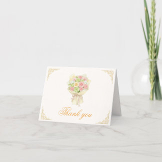 Pastel Floral Bridal Shower – Japanese Dankeskarte