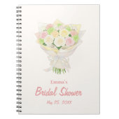 Pastel Floral Bridal Shower  – Japanese Notizblock (Vorderseite)