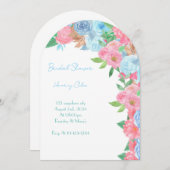 PASTEL FLORAL BRIDAL SHOWER SPRING SUMMER EINLADUNG (Vorne/Hinten)