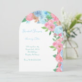 PASTEL FLORAL BRIDAL SHOWER SPRING SUMMER EINLADUNG (Stehend Vorderseite)