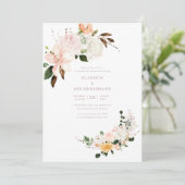 Pastel Floral Bridesmaids Luncheon Einladung (Stehend Vorderseite)