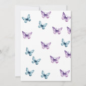Pastel Floral Butterfly Baby SHower Einladung (Rückseite)