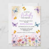 Pastel Floral Butterfly Baby SHower Einladung (Vorderseite)