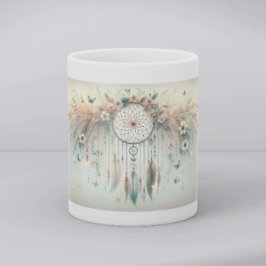 Pastel Floral Butterfly Dreamcatcher Kaffeetasse