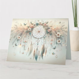 Pastel Floral Butterfly Dreamcatcher Karte