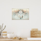 Pastel Floral Butterfly Dreamcatcher Poster (Küche)
