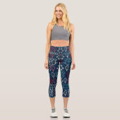 Pastel Floral Capri Leggings (Vorderseite)