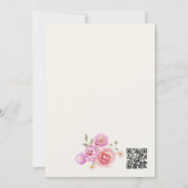 pastel  Floral coquette Floral  baby shower  Einladung (Rückseite)