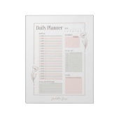 Pastel Floral Daily Planner Notizblock (Rotiert)