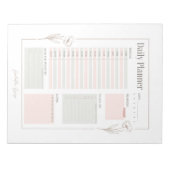 Pastel Floral Daily Planner Notizblock (Vorderseite)