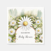 Pastel Floral Daisy Baby Shower Serviette (Vorderseite)