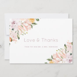 Pastel Floral Dankeskarte