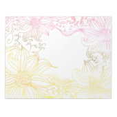 Pastel floral Decorative Writpad Notepad Notizblock (Vorderseite)
