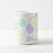 Pastel Floral Design Tasse (Mittel)