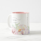 Pastel Floral | Die beste Mama der Welt Zweifarbige Tasse (Vorderseite Links)