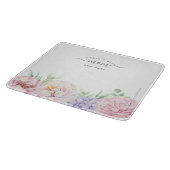 Pastel Floral | Die beste Mama und Koch der Welt Schneidebrett (Ecke)