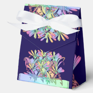 Pastel Floral Dk Blue Gevor Boxes Geschenkschachtel