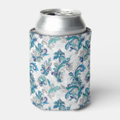 Pastel Floral Doodle Vintages Muster. Dosenkühler (Kanne Vorderseite)